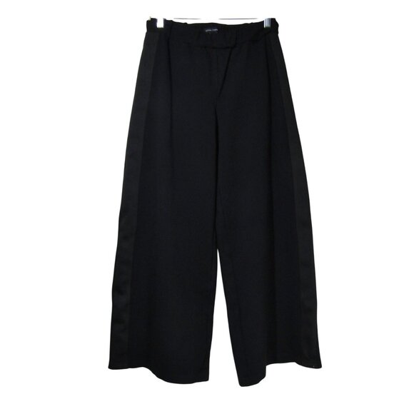 Universal standard STEPHANIE Wide Leg 2XS 6-8 Stripe Knit Ponte Black Pants 27 - Picture 1 of 11